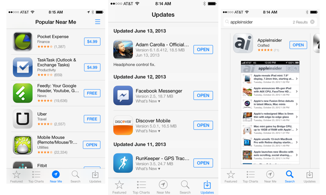 Inside Ios 7 Apples New App Store Simplifies App Updating And Discovery