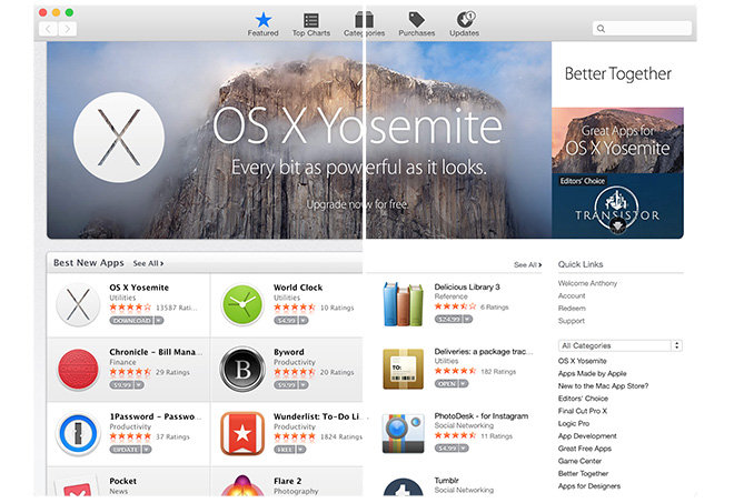 Apple launches refreshed Mac App Store designed for OS X Yosemite