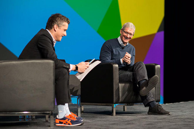 cook dropped the number on box ceo aaron levie during a one