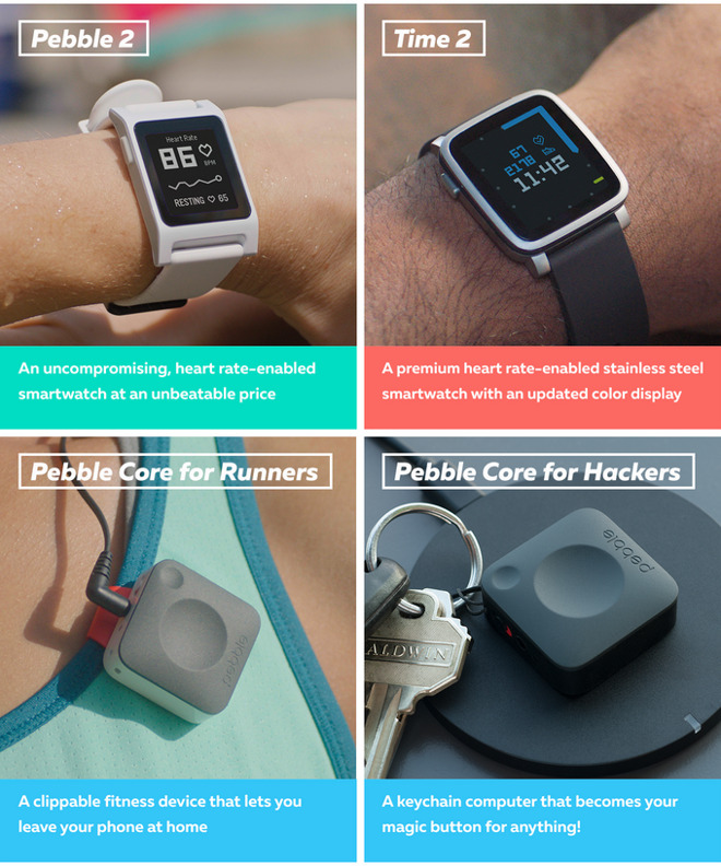 Pebble unveils Pebble 2 and Time 2 smartwatches, 3Genabled Core
