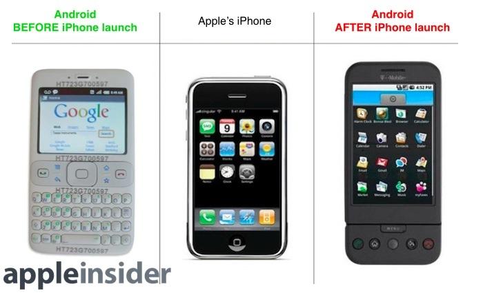 Android before after iPhone