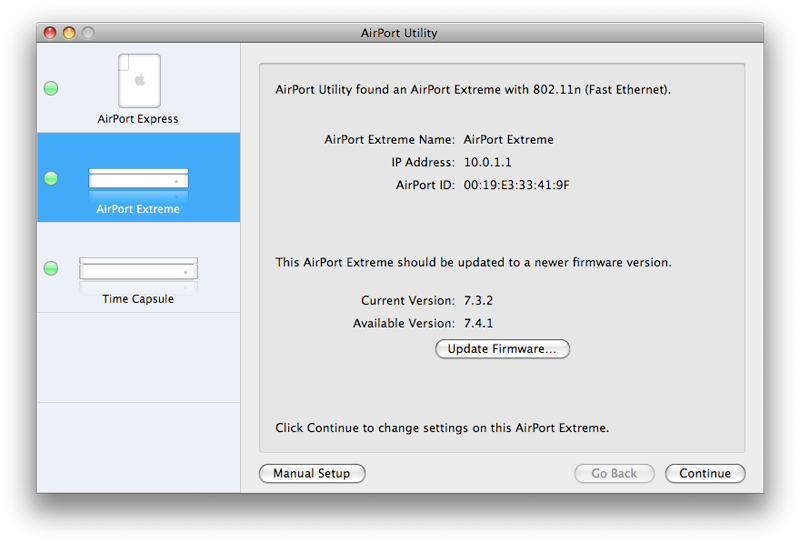 airport utility for mac isn