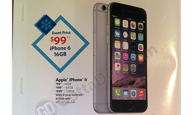 sales report iphone 6 Nov. sell Sam's Apple's from on to iPhone $99 15 Club 6
