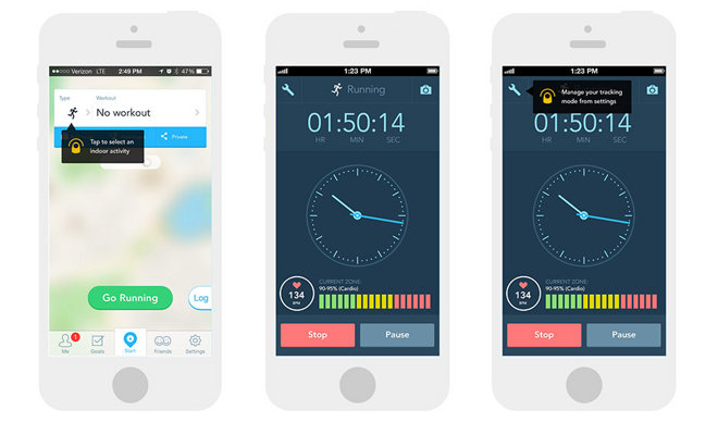 runkeeper treadmill tracking