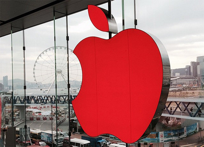 apple store logos tinted red worldwide in support of world aids 