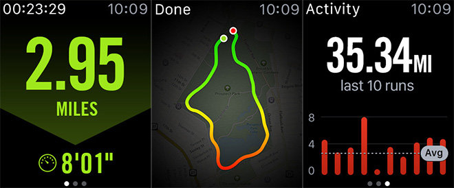 nike running app colors on map