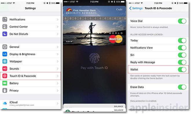 Ios 9 Tips Access Apple Pay S Wallet Without Unlocking Your Iphone