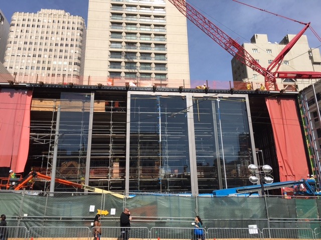 Massive Sliding Glass Doors Now Being Installed At Apple S New