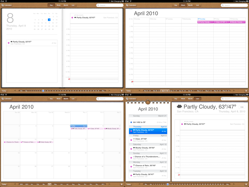 iPad Calendar