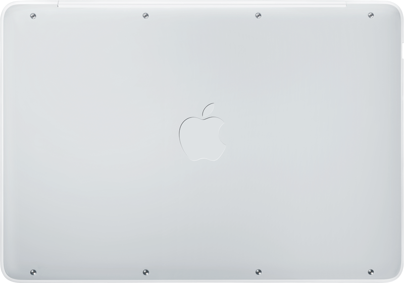 2009 white macbook side view