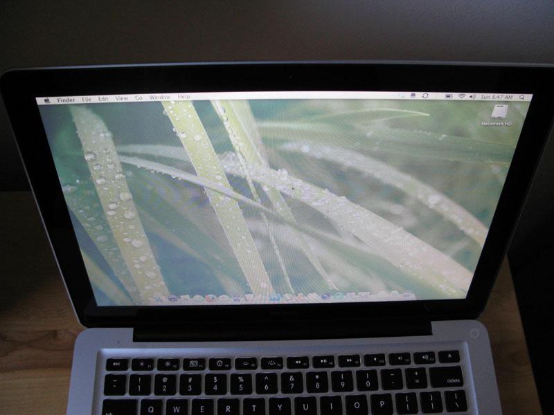 MacBook aluminum top-down