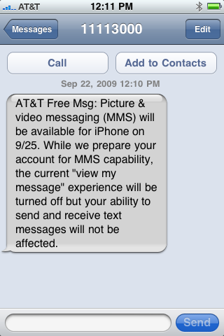 AT&amp;T、iPhone ユーザーに MMS の開始が近づいていることを通知