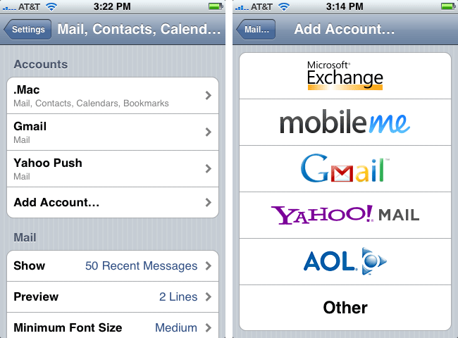 MobileMe Mail