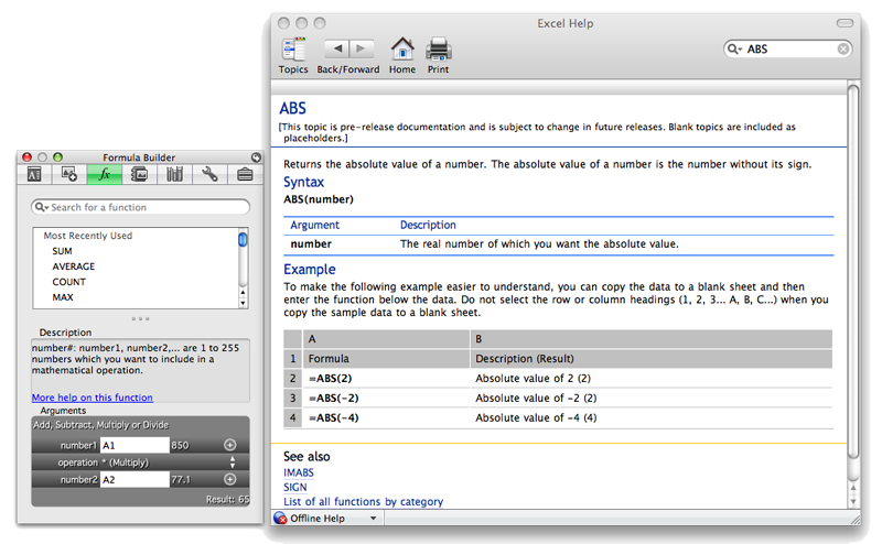 absolute value in excel for mac