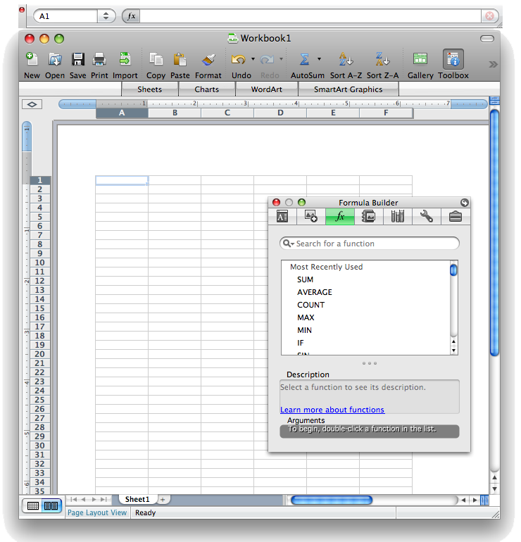 excel 2008 for mac formula bar in dock