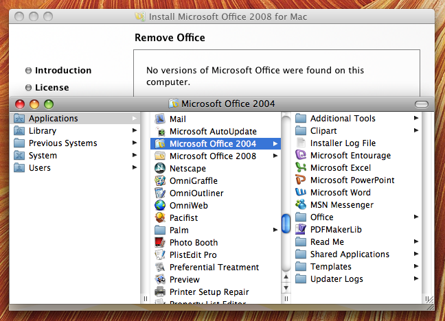 remove microsoft office 2008 mac while keeping 2011