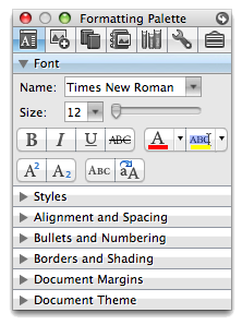 format palette microsoft powerpoint for mac