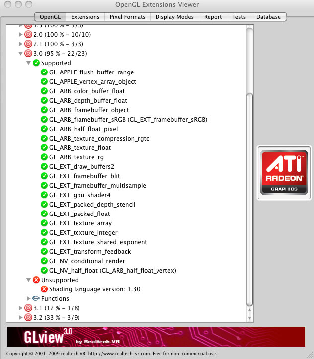 Opengl discount ati radeon