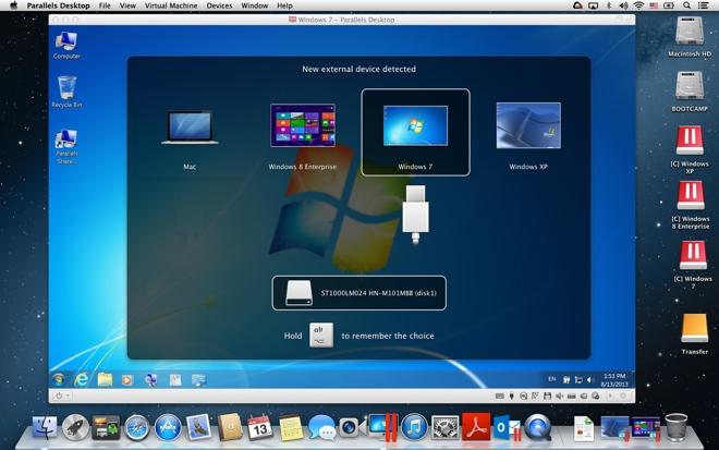 parallels for mac features