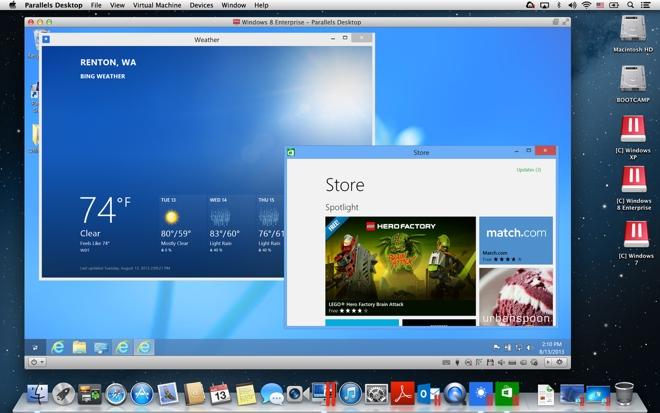parallels for mac full screen