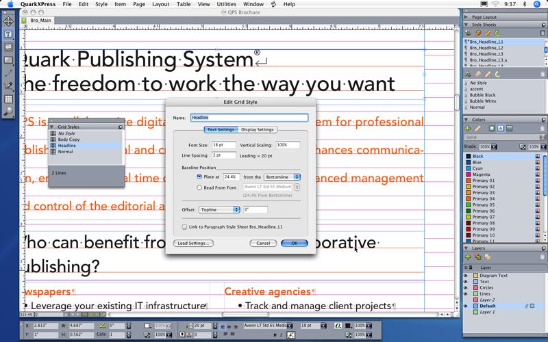 quarkxpress font change