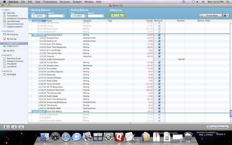 quicken for mac 2010