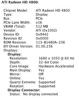 Radeon HD 4800 in System Profiler