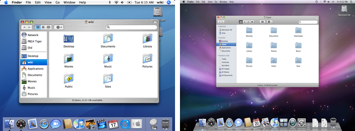 OS X Tiger, Leopard