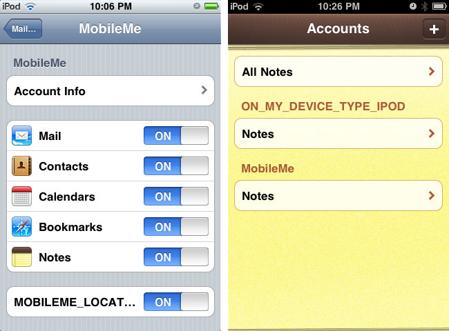 iChatAgent、MobileMe 経由のメモ同期が iPhone 4.0 で発見 [u]