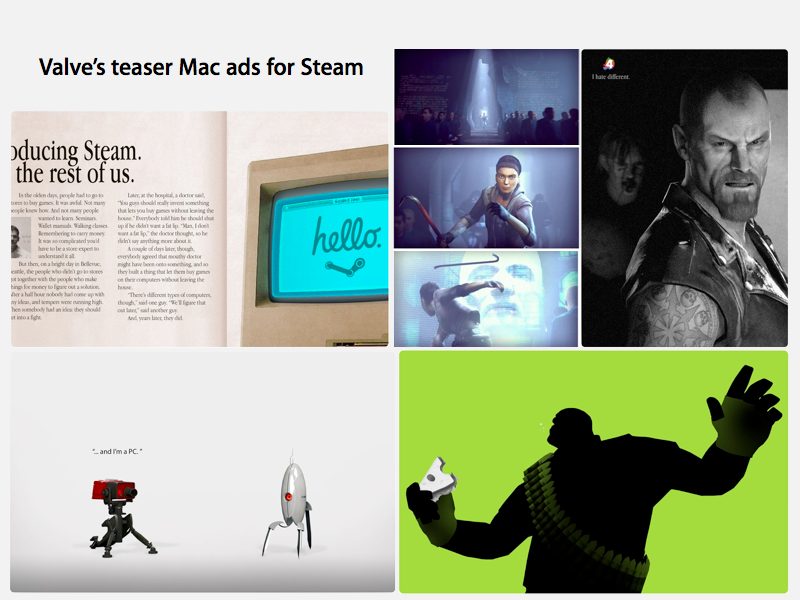 Valve launches teaser campaign for new Mac version of Steam