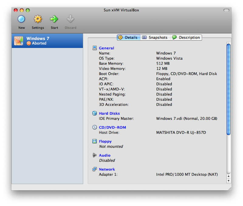 virtualbox install windows 7 on mac