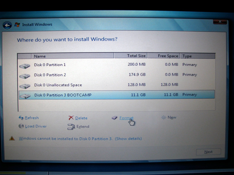 boot camp installer windows 7